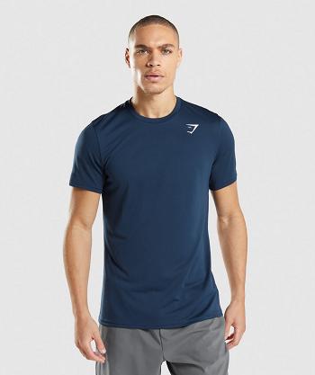 T Shirts Męskie Gymshark Arrival Granatowe | PL 3774JPQ